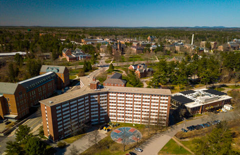 unh campus aerial