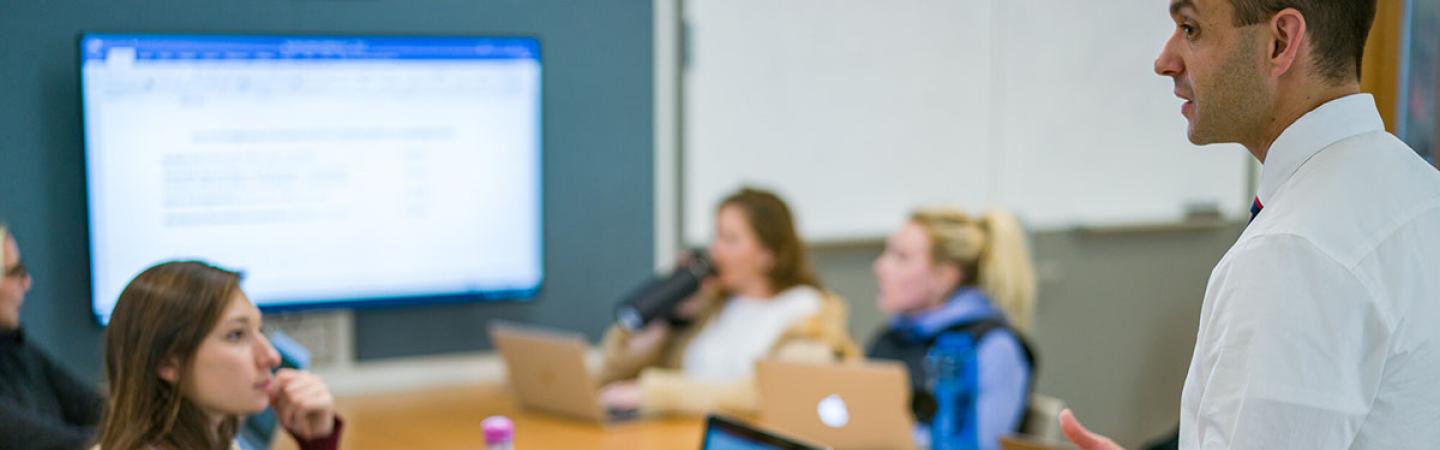Professor teaching a class