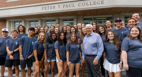 Peter Paul with students