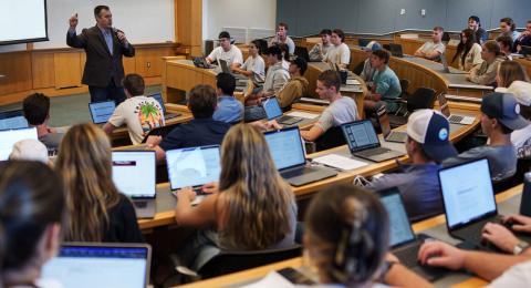 Business Students in a class