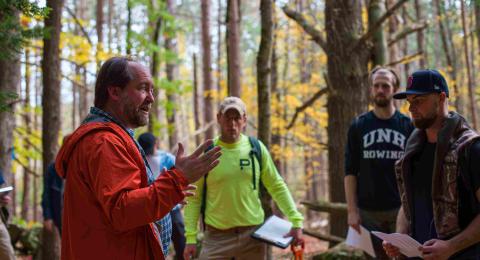 Class in College Woods
