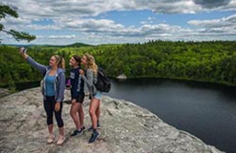 Students hiking