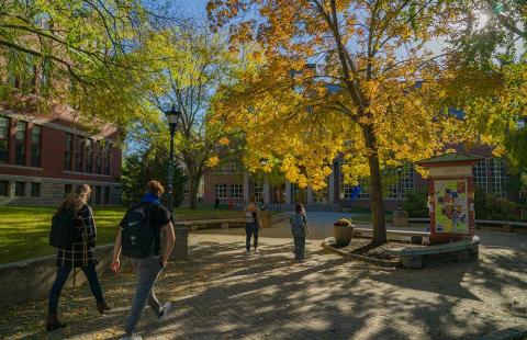 UNH campus in fall