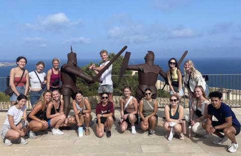 UNH students studying abroad in Spain 