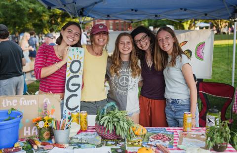 Members of the Organic Garden Club at University Day, a celebration of UNH student organizations