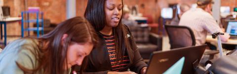 Students studying