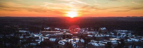 UNH campus in winter