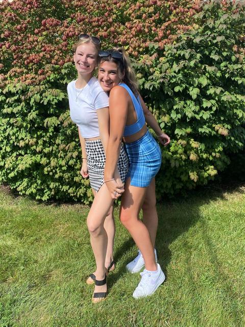Lily Neher with friend
