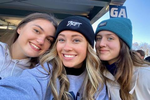 Gabby Podmore with friends