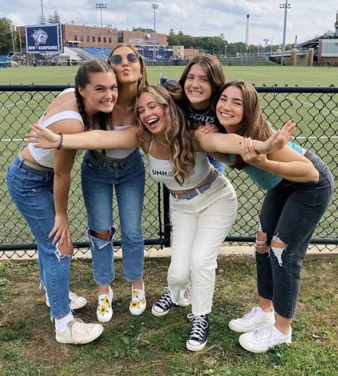 Gabby Podmore with friends
