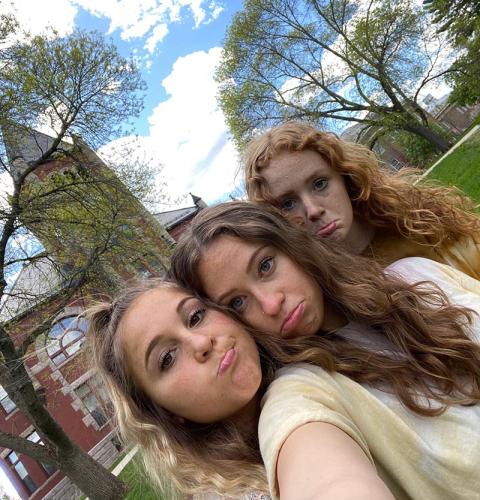 Gabby Podmore with friends