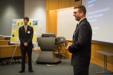 UNH students giving a presentation