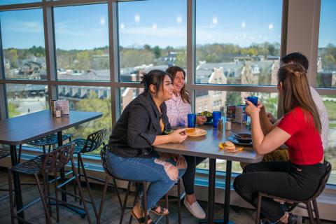 UNH students dining together