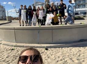 EcoReps after a successful cleanup at Hampton Beach.