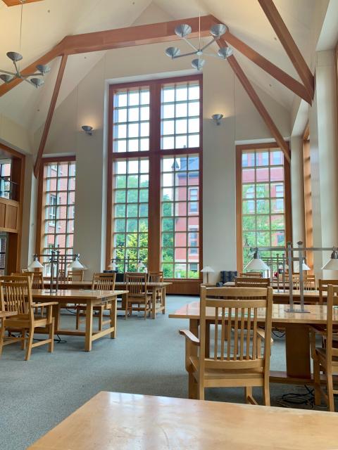 Hubbard Reading Room in Dimond Library