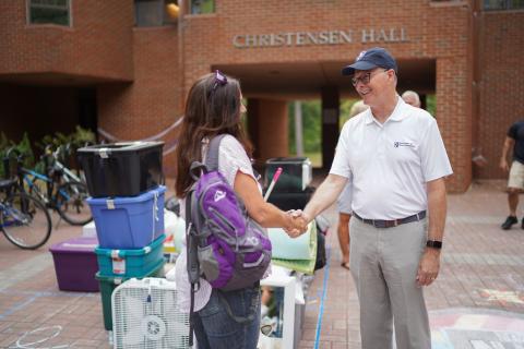UNH parent meeting President Jim Dean Jr.