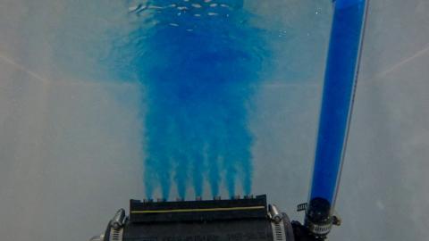 Dye test completed by one of my colleagues using the mini array