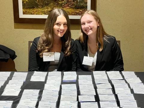 UNH students at conference meeting 