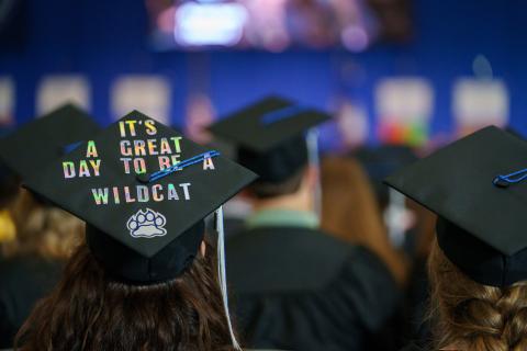 Graduation cap at UNH graduation 