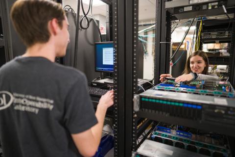 UNH students working in the InterOperability Lab