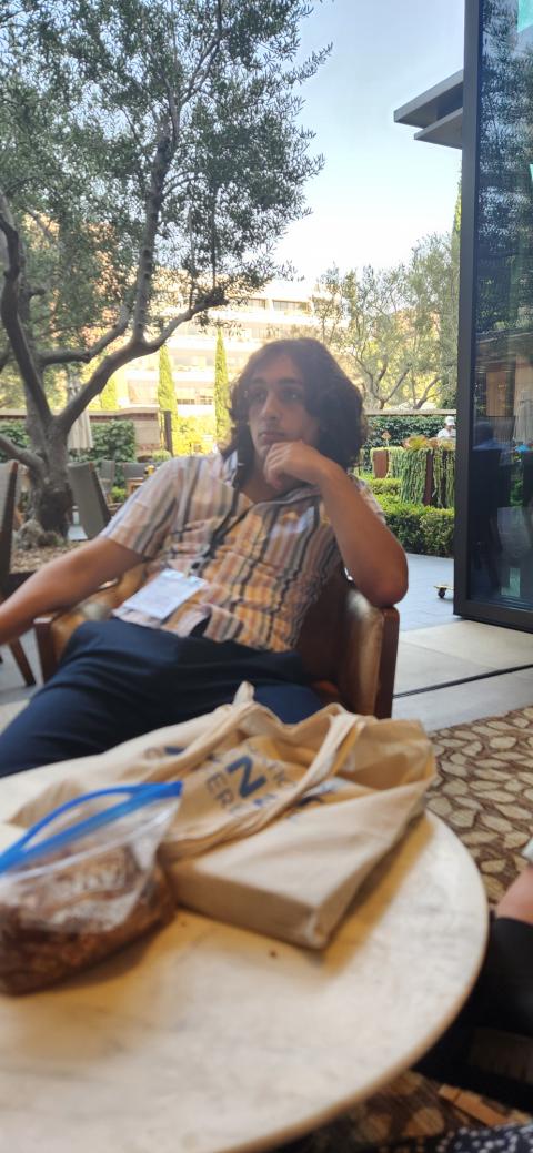 Pedro Waiting for the start of the UCLA McNair Conference.