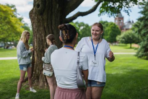 UNH students at new student orientation