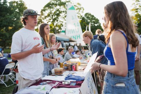 UNH students at University Day (UDay), a celebration of student organizations