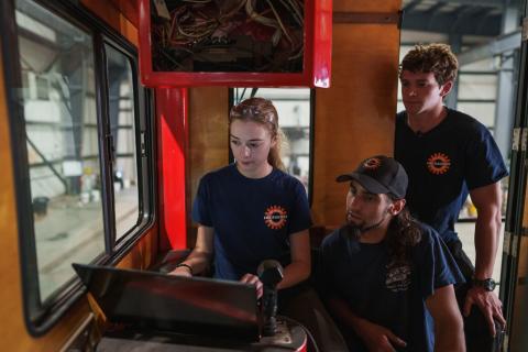 UNH students interning at the Mount Washington Cog Railway