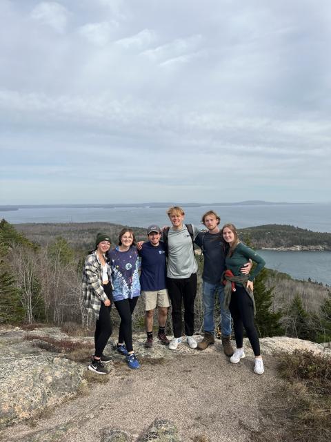 UNH students in Acadia National Park