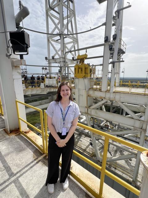 UNH student at NASA rocket testing site