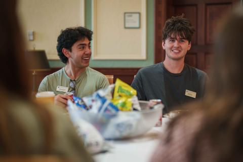 Diego at the College of Liberal Arts Fellows luncheon