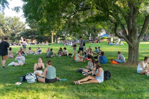 UNH students at UDay, a celebration of student organizations.