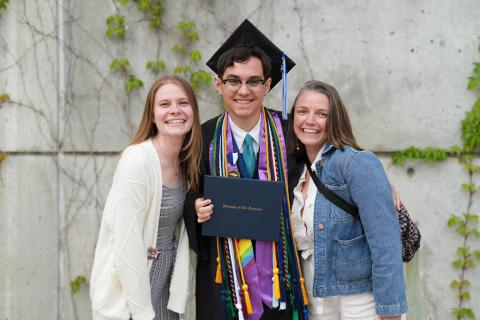UNH graduate after commencement ceremony