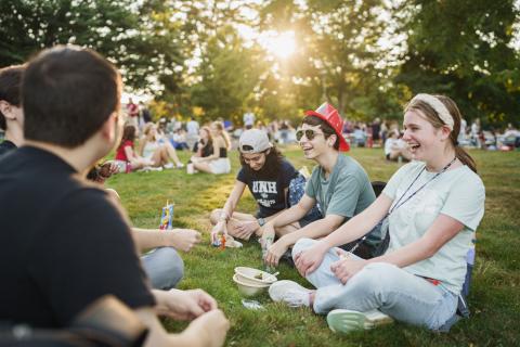 UNH students at UDay, a celebration of student organizations.