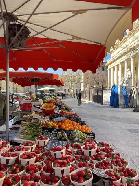 Market days in Aix-en-Provence, France