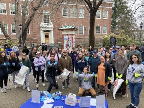 Student Alumni Association’s annual spring campus cleanup!