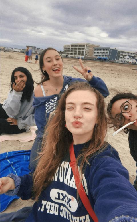 At the beach with my friends