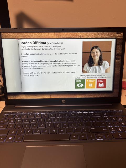 My slide in the 2025 UNH Sustainability Fellowship Lookbook.