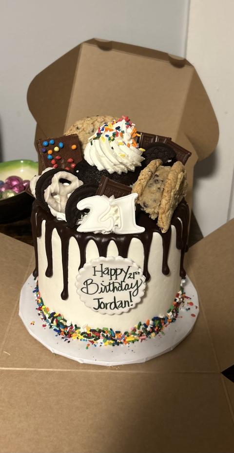 Birthday cake sent by my parents