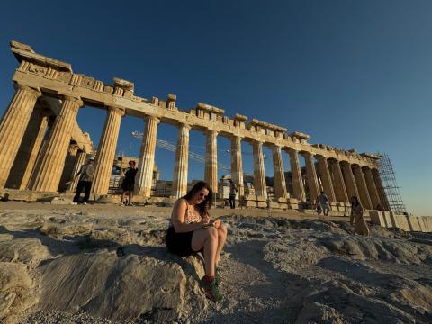 . Molly at the Athenian Parthenon during UNH’s Summer Abroad in Greece