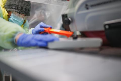 Conducting research on permafrost microbial communities