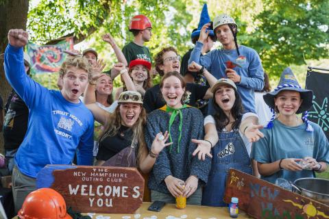 The New Hampshire Outing Club welcoming new members at the University Day picnic 