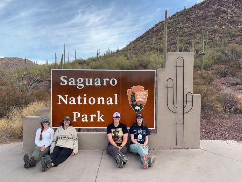 Anna at Saguaro National Park