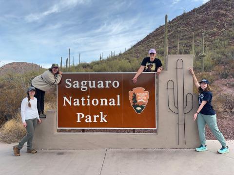 Anna at Saguaro National Park