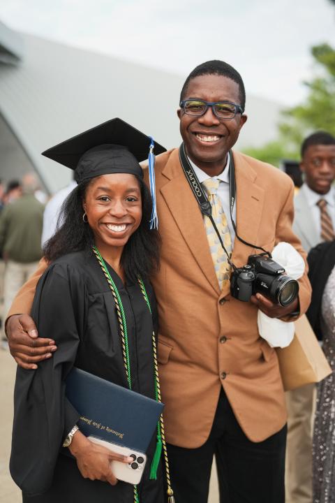 UNH student at graduation