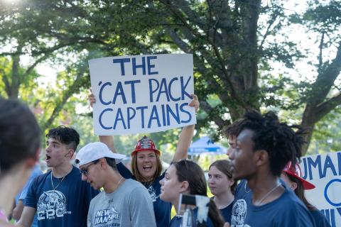 UNH 'Cat Pack Captains at University Day picnic 