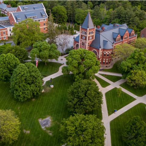 Aerial shot of UNH Durham campus