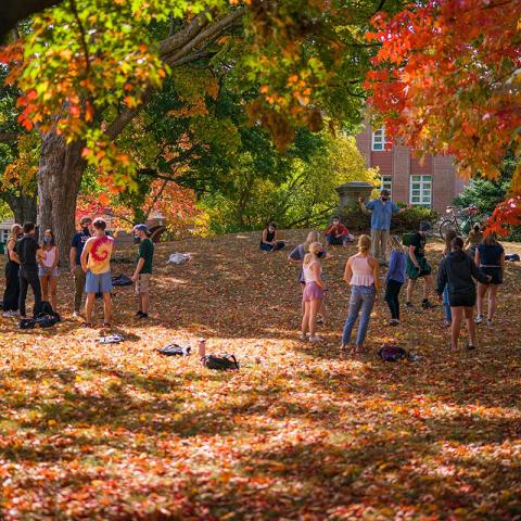 UNH campus in fall